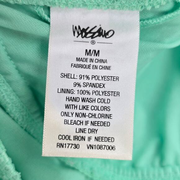 103. Mossimo Green Eyelet Halter Padded Swimwear Tankini Tank Top Medium M - Picture 6 of 6